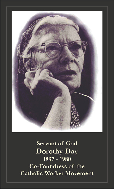 Servant of God - Dorothy Day Prayer Card